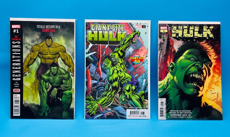 Photo 1 of 593583…3 Hulk comics all no 1’s in plastic sleeves 