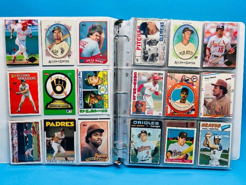 Photo 1 of 593604… final sale no returns/refunds-360 mixed baseball cards in binder