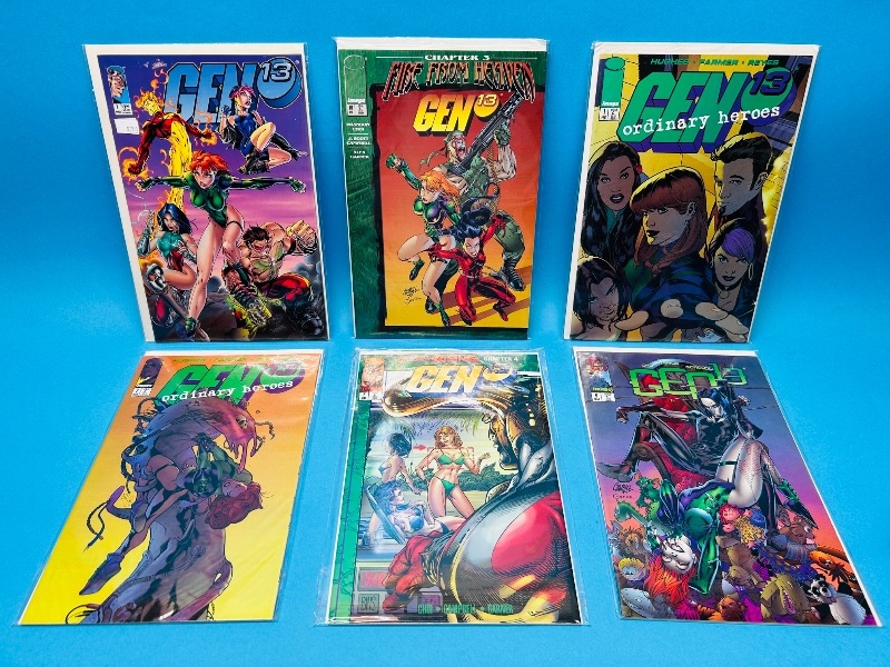 Photo 1 of 593613…6 gen 13 comics in plastic sleeves 