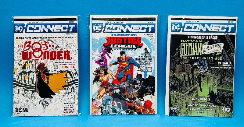 Photo 1 of 593624…3 DC Connect comics in plastic sleeves