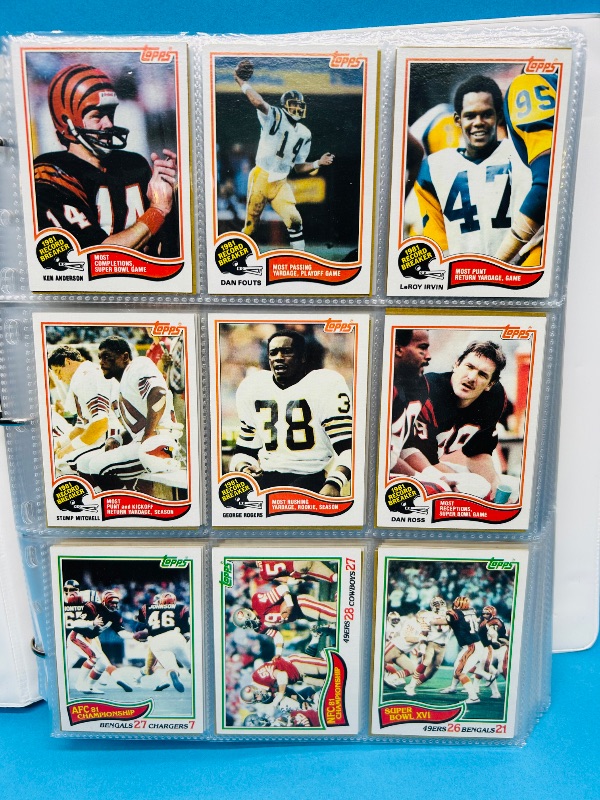 Photo 1 of 593628…final sale no return/refund-528 complete 1982 football card set in binder