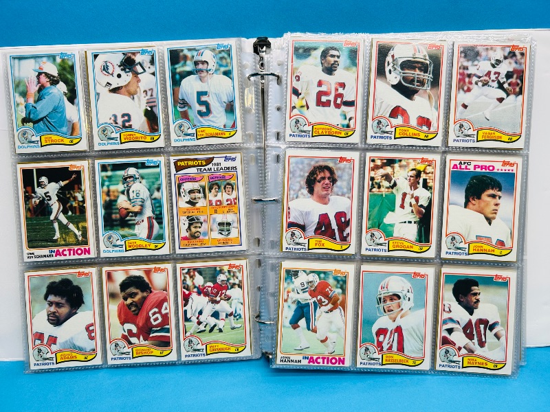Photo 1 of 593628…final sale no return/refund-528 complete 1982 football card set in binder