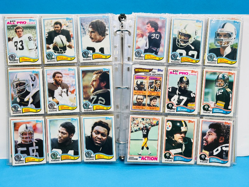Photo 1 of 593628…final sale no return/refund-528 complete 1982 football card set in binder
