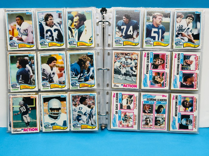 Photo 1 of 593628…final sale no return/refund-528 complete 1982 football card set in binder