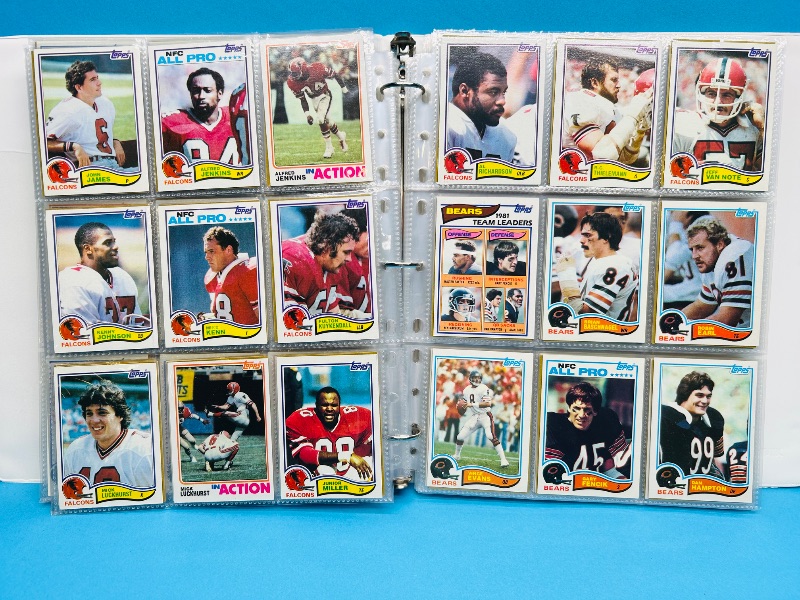 Photo 1 of 593628…final sale no return/refund-528 complete 1982 football card set in binder