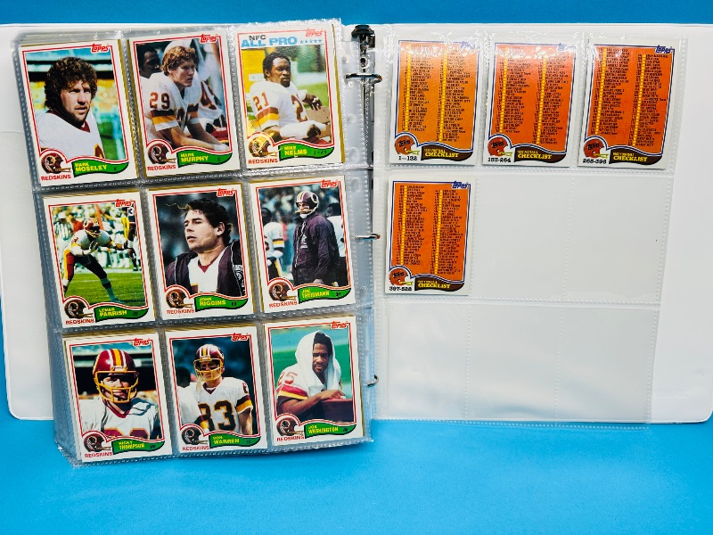 Photo 1 of 593628…final sale no return/refund-528 complete 1982 football card set in binder