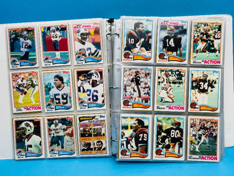 Photo 1 of 593628…final sale no return/refund-528 complete 1982 football card set in binder