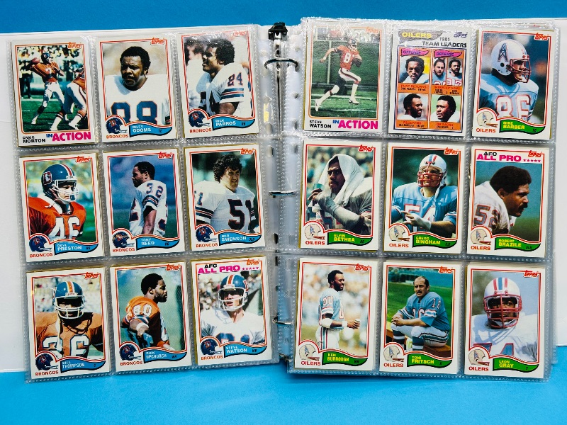 Photo 1 of 593628…final sale no return/refund-528 complete 1982 football card set in binder