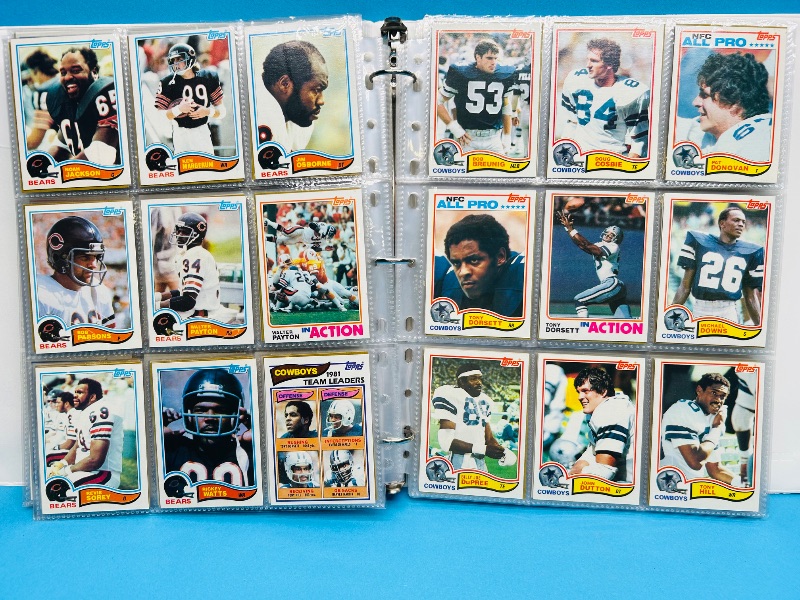 Photo 1 of 593628…final sale no return/refund-528 complete 1982 football card set in binder