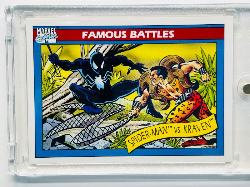 Photo 1 of 593668…Spider-Man vs. Kraven Marvel card in hard plastic case