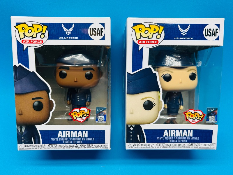 Photo 1 of 593675…2 Funko Pop U.S. Air force Airman vinyl figures 
