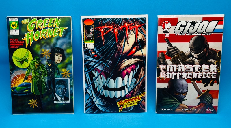 Photo 1 of 593691…3 comics all #1’s in plastic sleeves