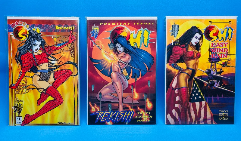 Photo 1 of 593692…3 Shi comics all #1’s in plastic sleeves