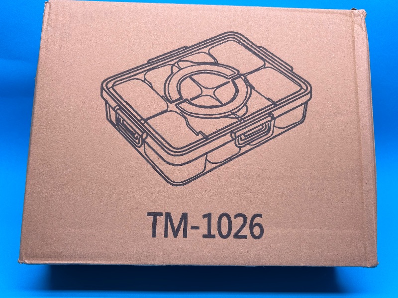 Photo 1 of 593698…portable snack tray with 8 compartments- seals veggies, snacks, etc.