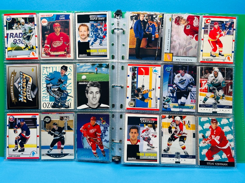 Photo 1 of 593700… final sale no return/refund- 270 mixed hockey cards in binder