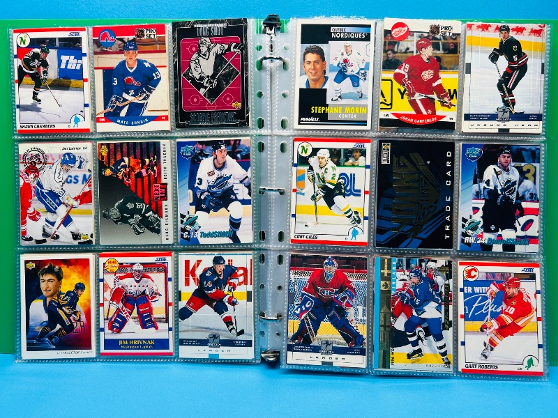 Photo 1 of 593700… final sale no return/refund- 270 mixed hockey cards in binder