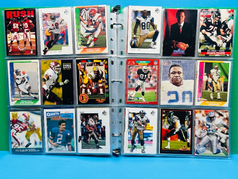 Photo 1 of 593701… final sale no return/refund- 270 mixed football cards in binder