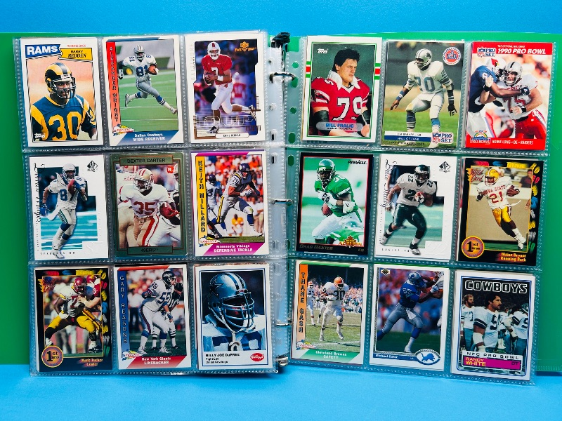 Photo 1 of 593701… final sale no return/refund- 270 mixed football cards in binder