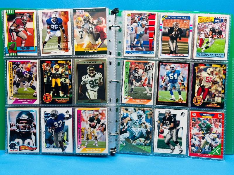Photo 1 of 593701… final sale no return/refund- 270 mixed football cards in binder