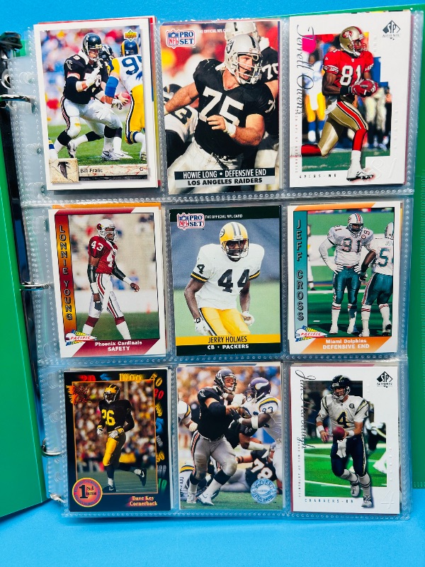Photo 1 of 593701… final sale no return/refund- 270 mixed football cards in binder