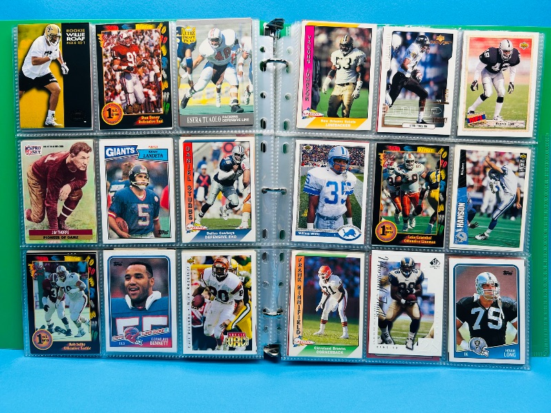 Photo 1 of 593701… final sale no return/refund- 270 mixed football cards in binder
