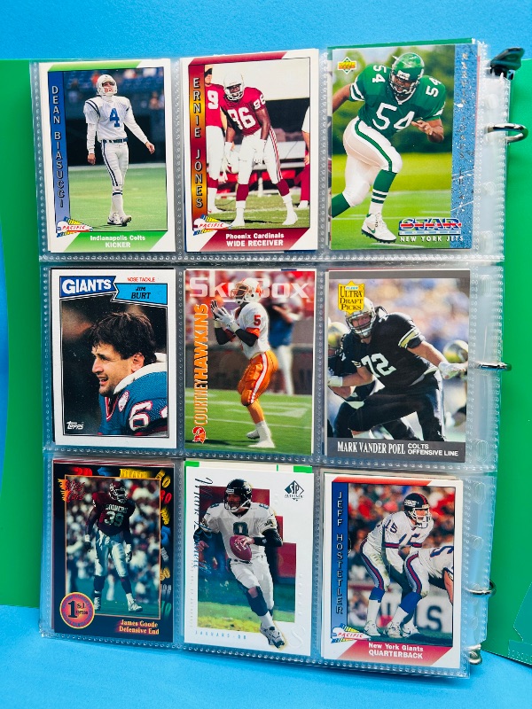 Photo 1 of 593701… final sale no return/refund- 270 mixed football cards in binder