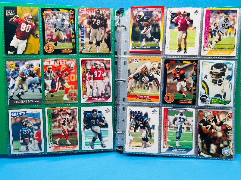 Photo 1 of 593701… final sale no return/refund- 270 mixed football cards in binder
