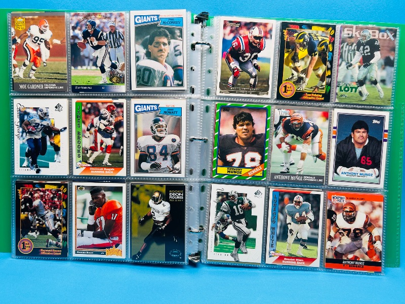 Photo 1 of 593701… final sale no return/refund- 270 mixed football cards in binder