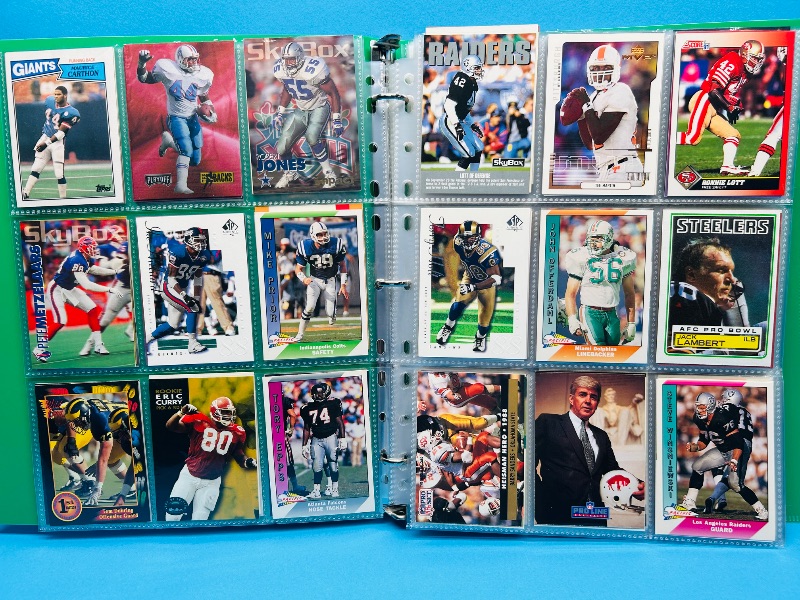 Photo 1 of 593701… final sale no return/refund- 270 mixed football cards in binder