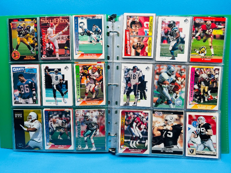 Photo 1 of 593701… final sale no return/refund- 270 mixed football cards in binder
