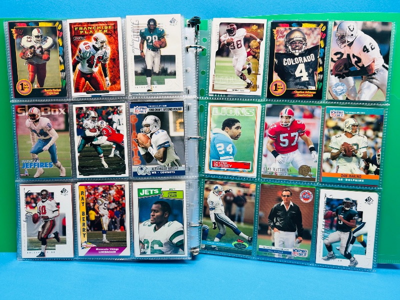 Photo 1 of 593701… final sale no return/refund- 270 mixed football cards in binder