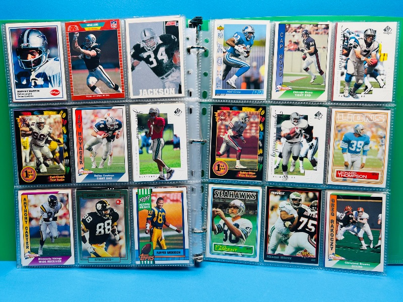 Photo 1 of 593701… final sale no return/refund- 270 mixed football cards in binder