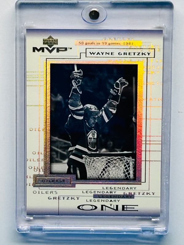 Photo 1 of 593712…Wayne Gretzky MVP card LO-4 in hard plastic case