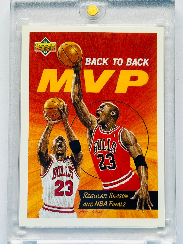 Photo 1 of 593721…Michael Jordan card 67 in hard plastic case