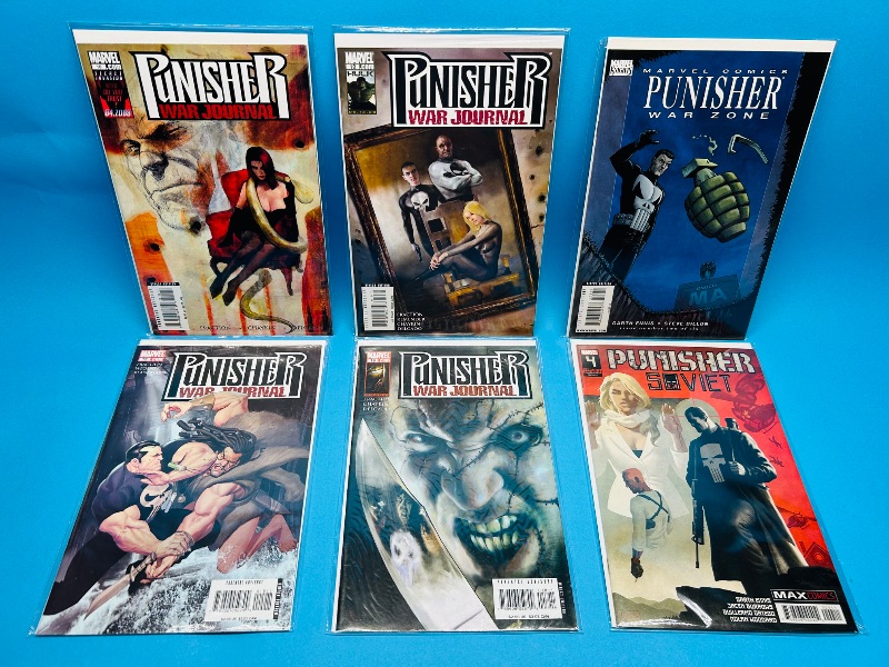 Photo 1 of 593726…6 punisher comics in plastic sleeves
