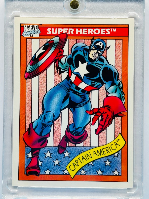 Photo 1 of 593745…marvel Captain America card 1 in hard plastic case