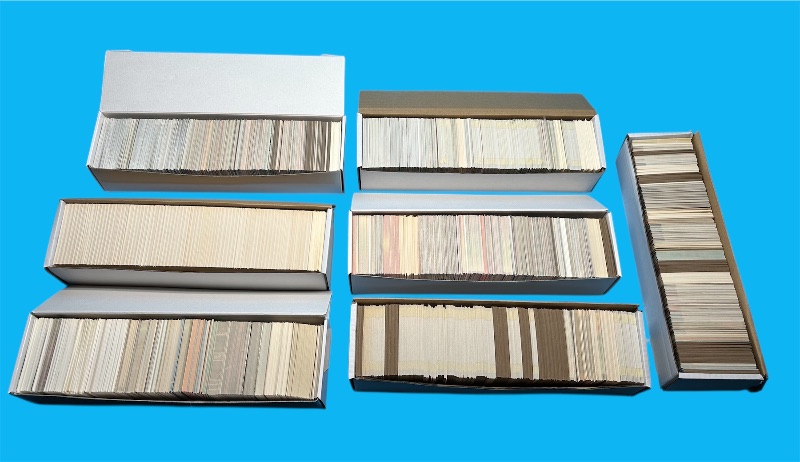 Photo 1 of 593751…final sale no return/refund-thousands of mixed sports cards in boxes- mostly baseball and football