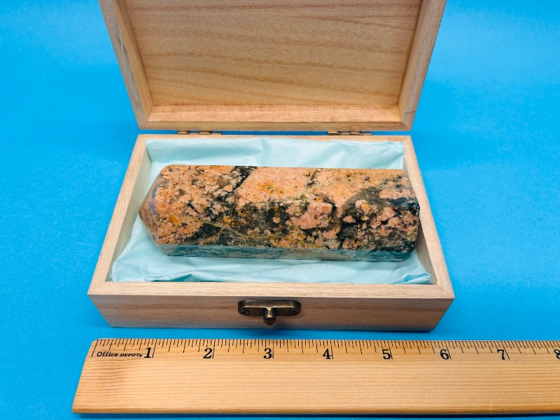 Photo 1 of 593765…5” jasper pillar rock in wood box
