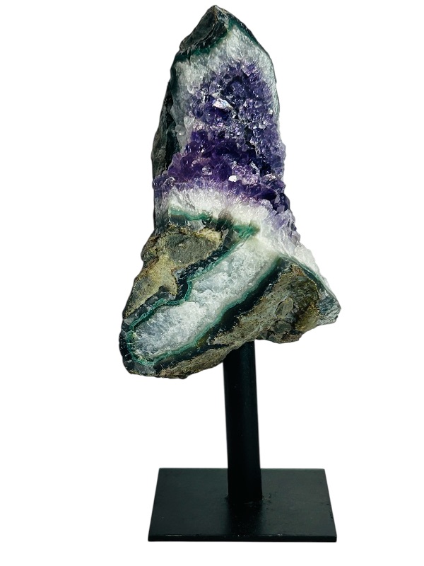 Photo 1 of 593768…5” amethyst crystal on stand- height includes stand