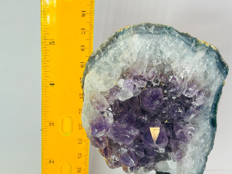 Photo 1 of 593771…5” amethyst crystal on stand- height includes stand