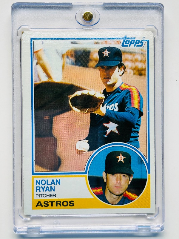 Photo 1 of 593804…Nolan Ryan card 360 in hard plastic case 