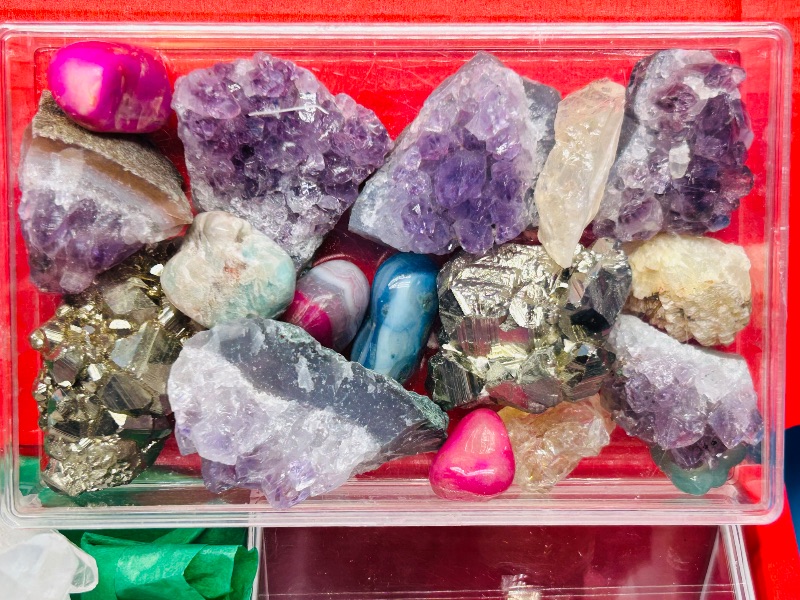 Photo 1 of 593837…rock collection - agate, pyrite, amethyst, crystal cluster, polished, quartz 