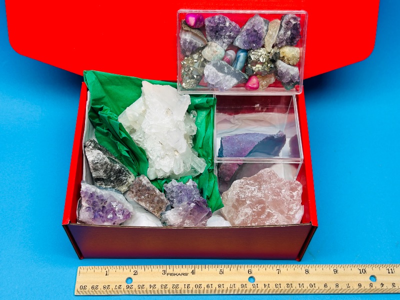 Photo 1 of 593837…rock collection - agate, pyrite, amethyst, crystal cluster, polished, quartz 