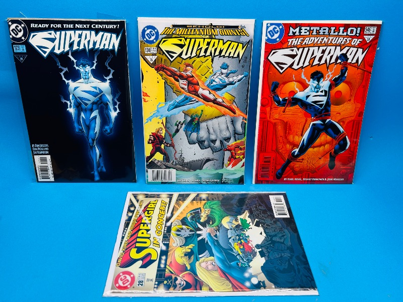 Photo 1 of 593860…4 Superman comics in plastic sleeves