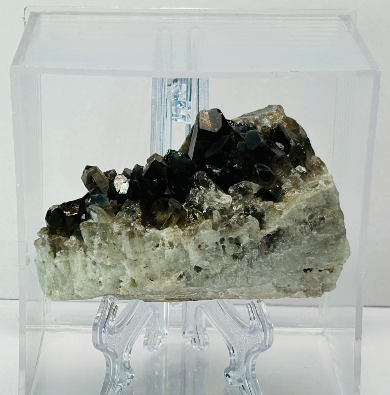 Photo 1 of 593863…3.5” smokey quartz crystal rock with display