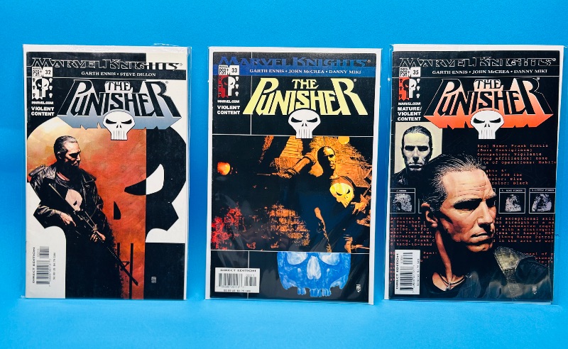 Photo 1 of 593869…3 punisher  comics in plastic sleeves 