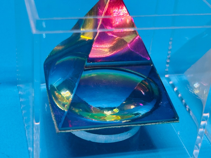 View 4 of 593871…acrylic and onyx stone pyramids in cases 2.5”