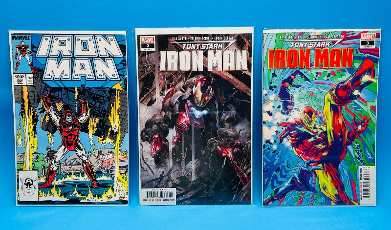 Photo 1 of 593872…3 Iron Man  comics in plastic sleeves 