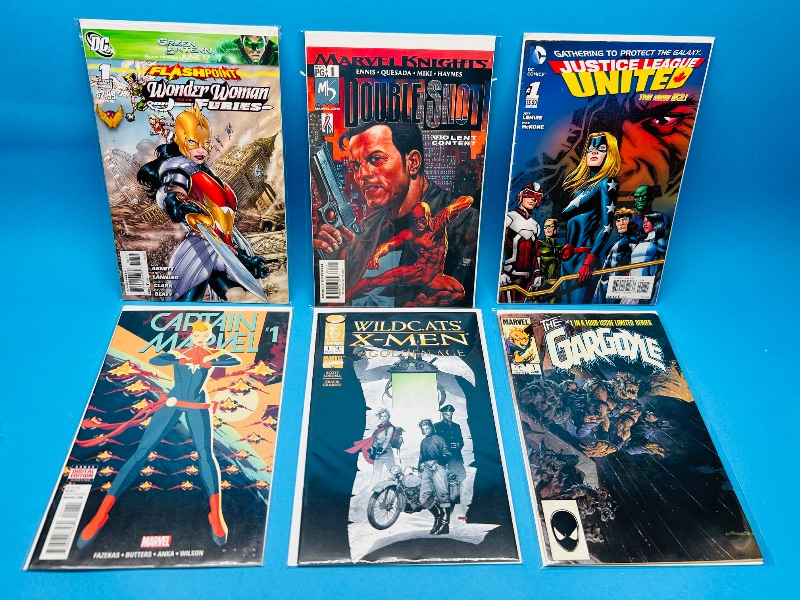 Photo 1 of 593877…6 comics all #1’s in plastic sleeves 