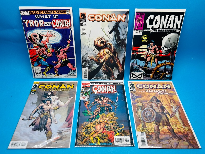Photo 1 of 593883…6 Conan  comics in plastic sleeves 